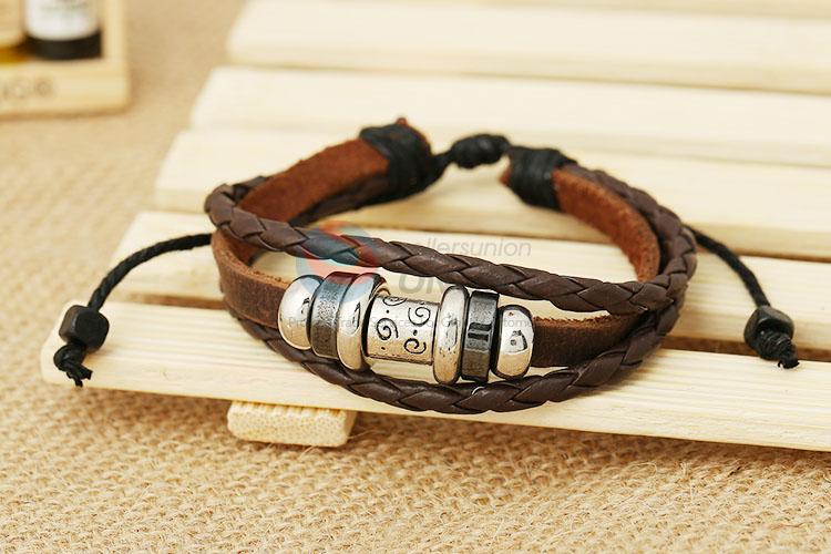 Classical Style Beaded Bracelet Best Leather Bracelet