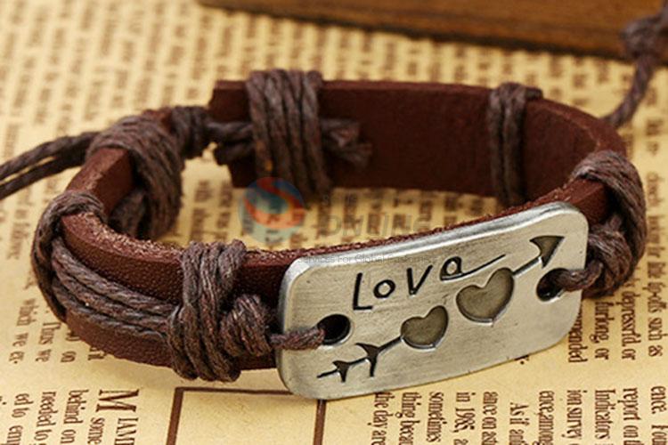 Romantic Style Leather Bracelet For Adult