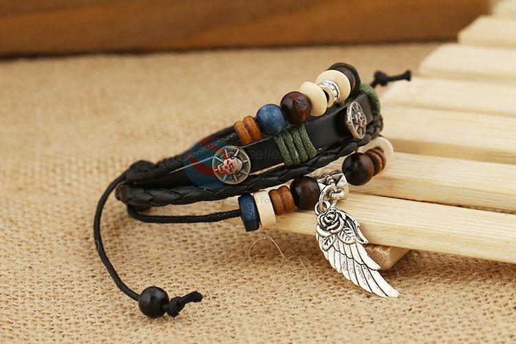 Best Selling Delicate Wing Leather Bracelet