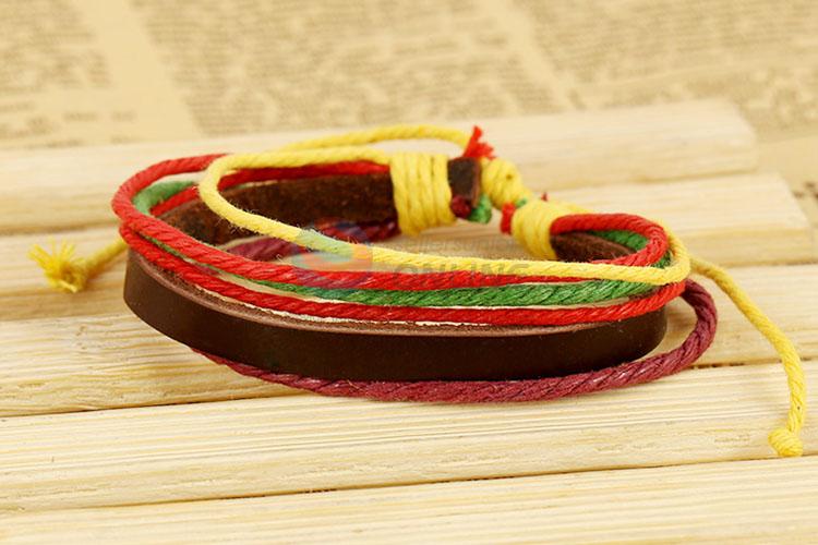 Fashion Design Colorful Leather Bracelet