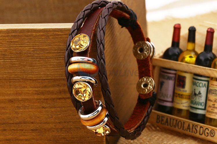 Fashion Design Colorful Leather Bracelet Best Wristband