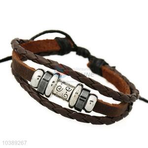 Classical Style Beaded Bracelet Best Leather Bracelet