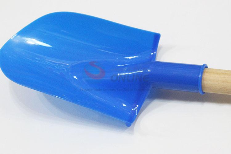 Blue Color Wooden Handle Middle Size Beach Shovel for Kids