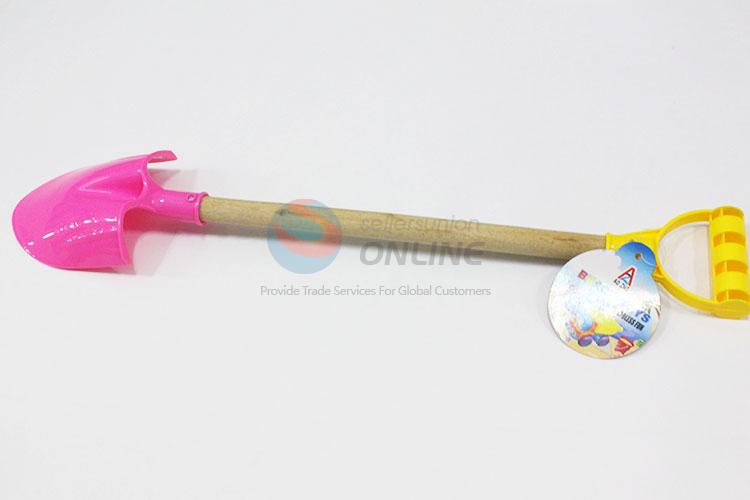 Pink Color Wooden Handle Middle Size Beach Shovel