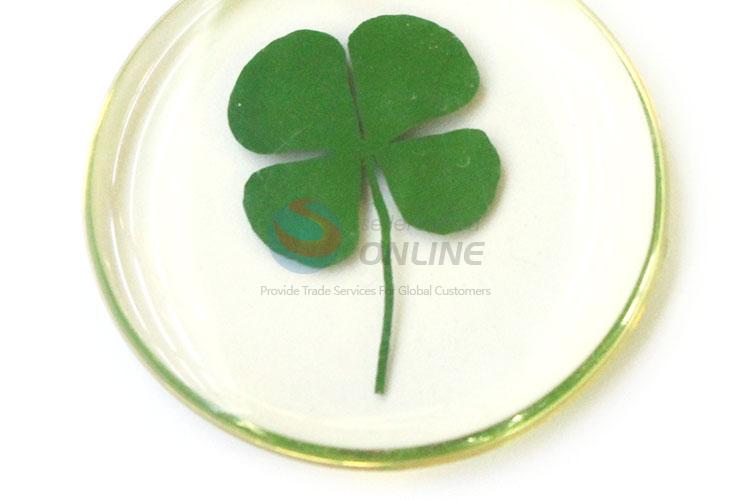 Unique Design Round Four-Leaf Clover Pendant