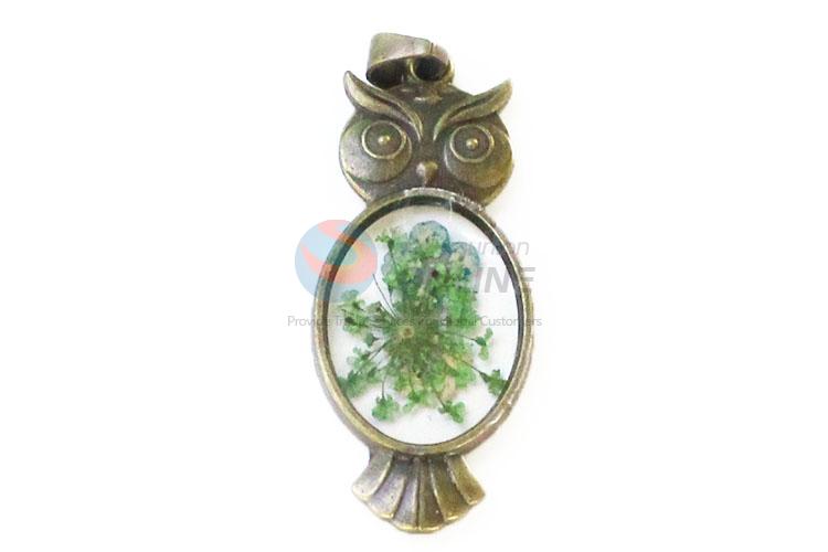 Creative Design Bronze Owl Shape Pendant With Chain