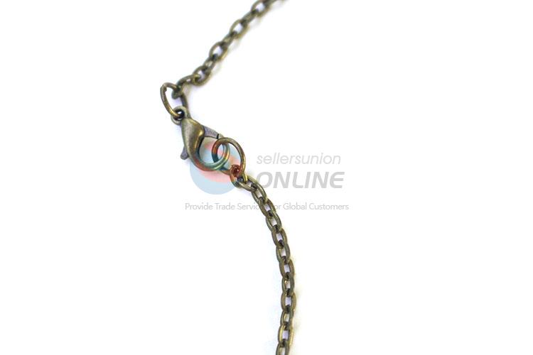 Fashion Zinc Alloy Necklace Bronze Pendant With Chain