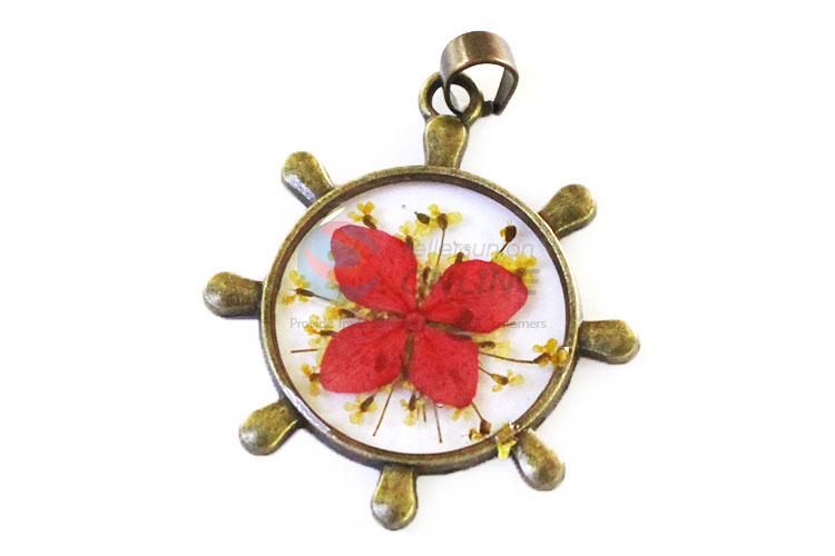 High Quality Round Pendant Fashion Real Flower Pendant