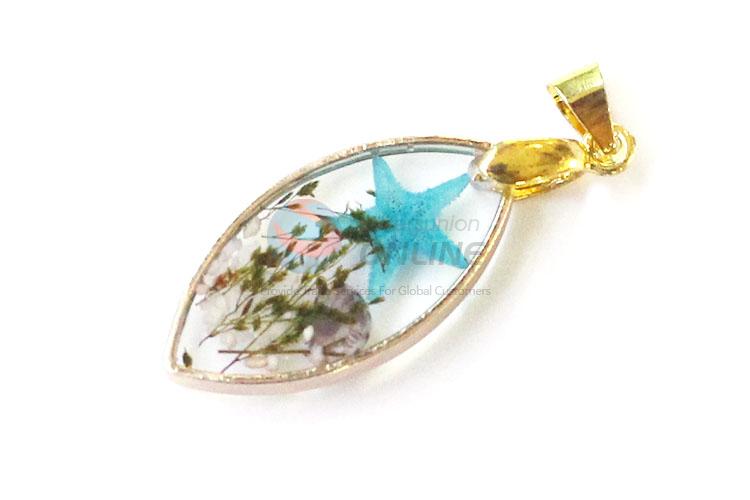 Wholesale Real Flower Pendant With Gold Chain Fashion Necklace