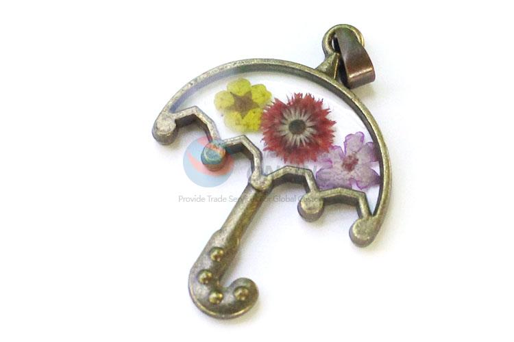 Custom Umbrella Shape Colorful Real Flower Pendant