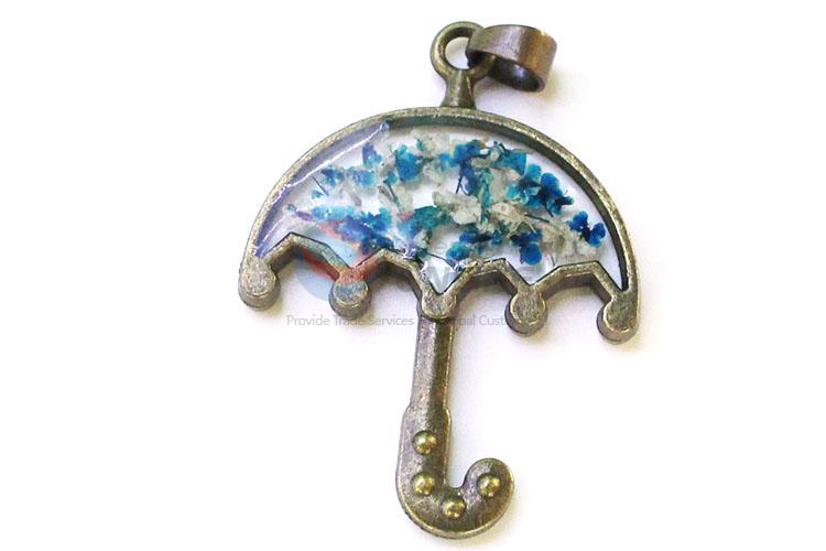 Popular Umbrella Shape Bronze Real Flower Pendant