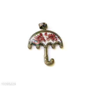 Cute Design Umbrella Shape Real Flower Pendant