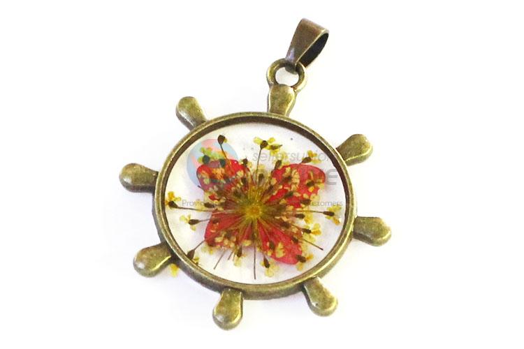 High Quality Round Pendant Fashion Real Flower Pendant