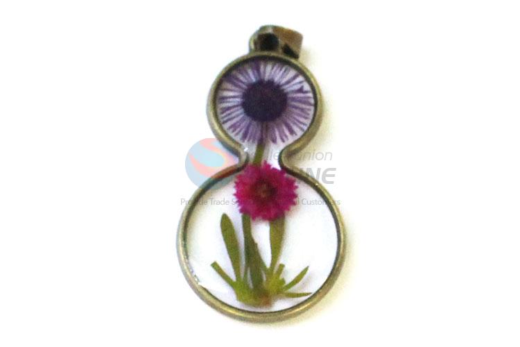 New Arrival Gourd Shape Real Flower Pendant With Chain