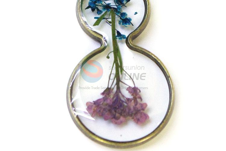 Cheap Gourd Shape Real Flower Pendant With Chain