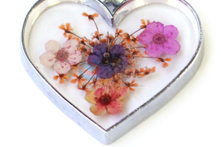 Best Price Heart Shape Real Flower Pendant Fashion Necklace