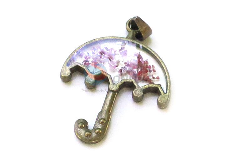 Cute Design Umbrella Shape Real Flower Pendant