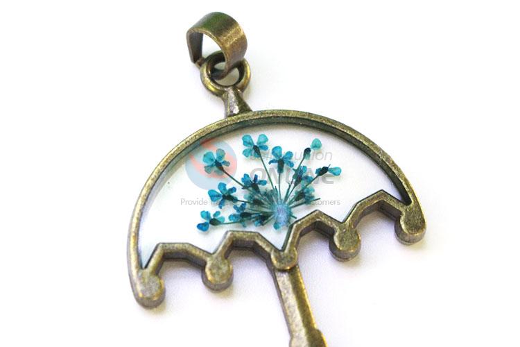 Unique Design Umbrella Shape Real Flower Pendant