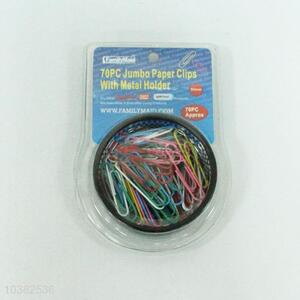 Popular top quality 70pcs colorful paper clips