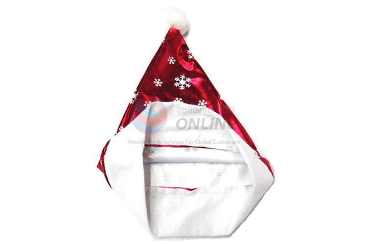 High Quality White Snowflake Pattern Christmas Hat