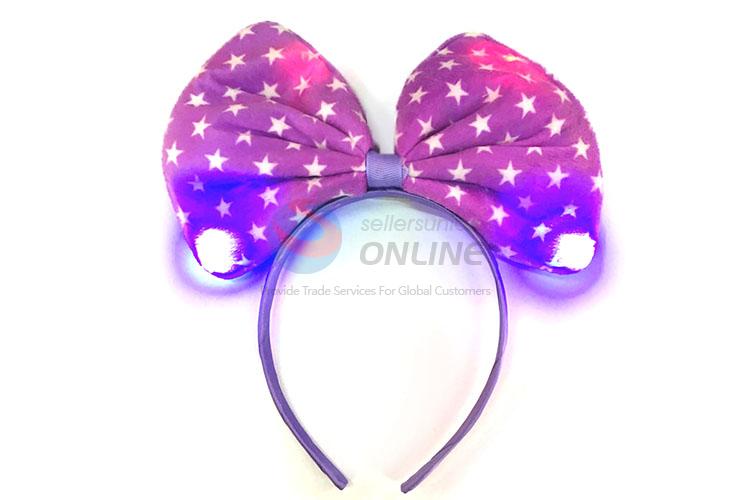 Popular Christmas Decoration Light Bowknot Hair Clasp