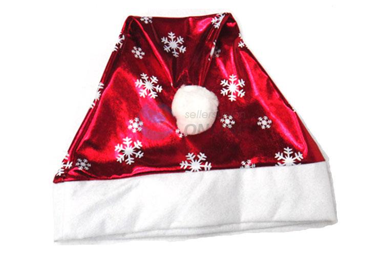 High Quality White Snowflake Pattern Christmas Hat