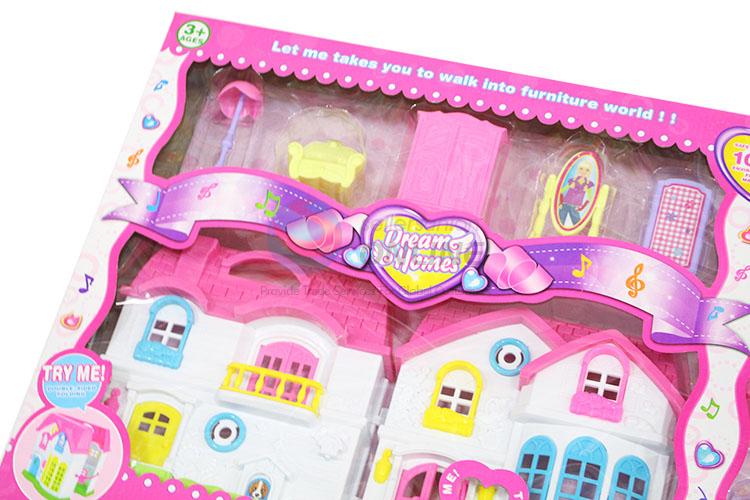 Popular Dream Home Villa Model Fancy Toy Set With Light And Music