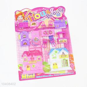 Girl Plastic Villa Toy Furniture Set with Low Price