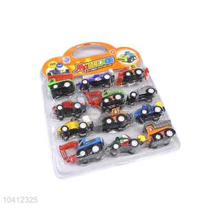 Competitive Price 12pcs Pull-back Engineering Trucks for Sale