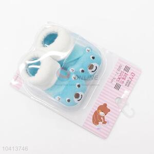 Blue 3D Bear Head Cotton Kids Baby Sock