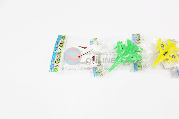 Plastic Pull Back Aircraft Kids Toy