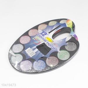 New Round Design Student Paint Palette Set with Brush