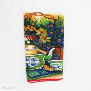 Hot sale printed microfiber printed kitchen towel