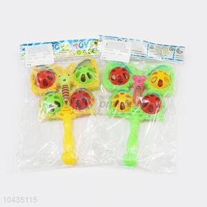 Eco-friendly Lovely Butterfly Shaped Plastic Baby Rattle Shaker Toys