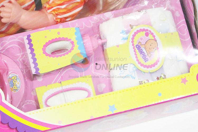 Factory Price Popular Wholesale Cute Doll Toys Feeding Set