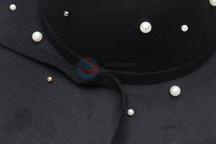 Hot Selling Wool Women Felt Hat Wide Brim Fedora Caps