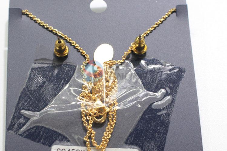 Recent design zircon necklace&earrings set