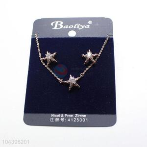 Top quality zircon necklace&earrings set