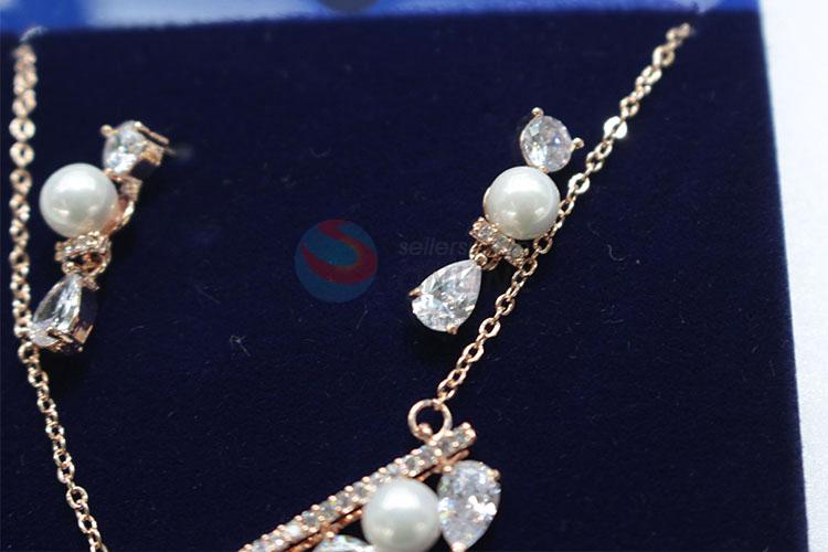 Reasonable price zircon necklace&earrings set