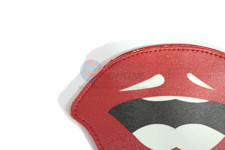 Customized cheap newest pvc lip printing coin bag