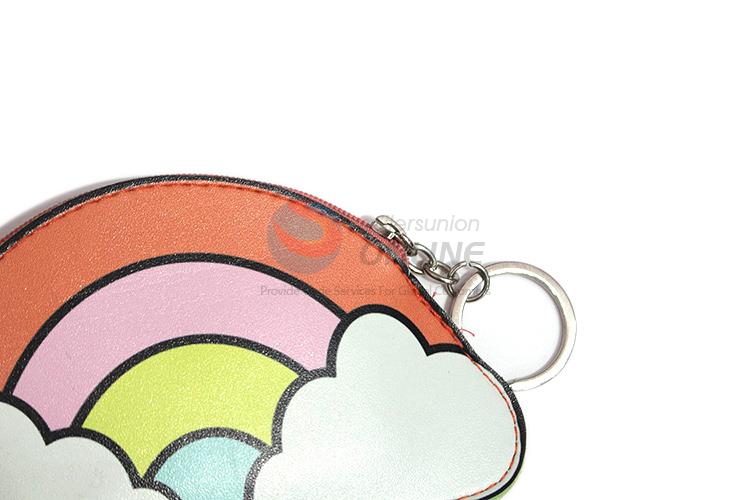 Recent design popular pvc rainbow printing coin bag