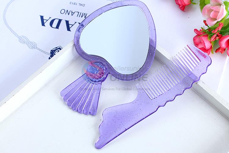 Best selling promotional plastic mirror&comb set