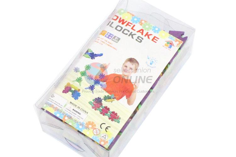 Hot Selling Plastic 96 Pieces Round Snowflake Blocks DIY Toy