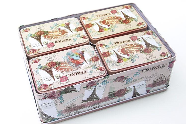 Wholesale Cheap Rectangle Tin Boxes Set for Storage