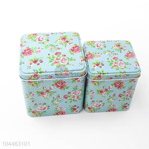 High Quality Printing Tin Storage Box in Square Shape