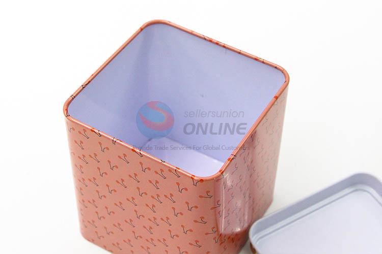 Factory Direct Printing Tin Storage Box in Square Shape