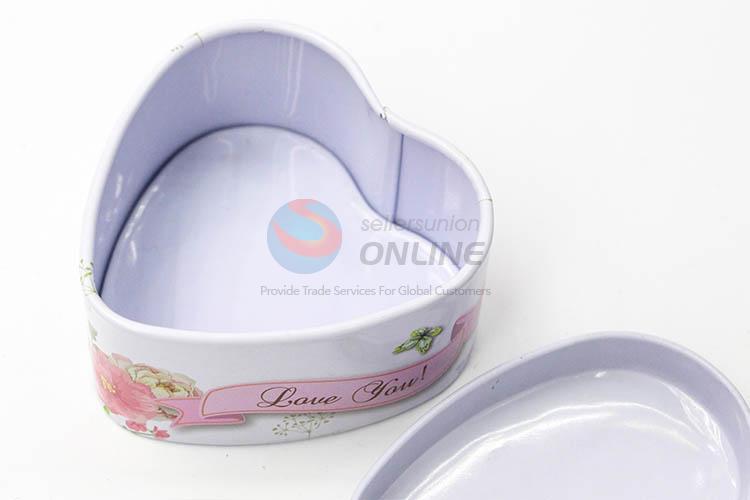 China Factory Multi-use Heart Shaped Tin Storage Cases Set