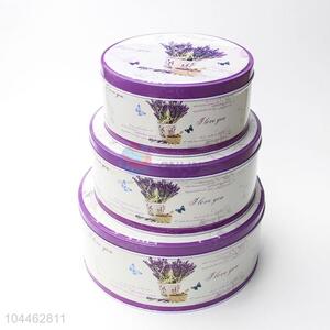 Hot Sale Round Tin Boxes Set for Storage