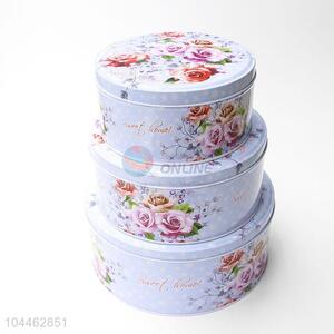 Cheap Price Round Tin Boxes Set for Storage