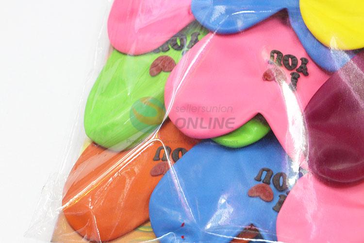 Hot-Selling Popular Latest Design Heart Shaped Colorful Party Latex Air Baloon